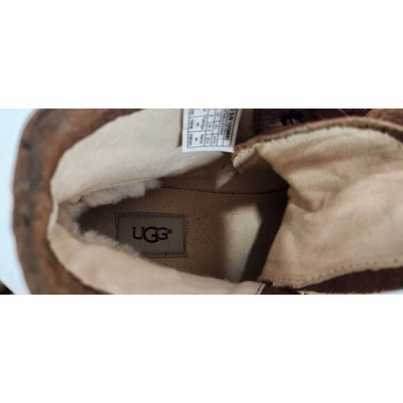 Ugg Blaney Women's Dark Chestnut Leather/Wool Mid Top Shoes, Size 9.5. 1009885 - Picture 8 of 9